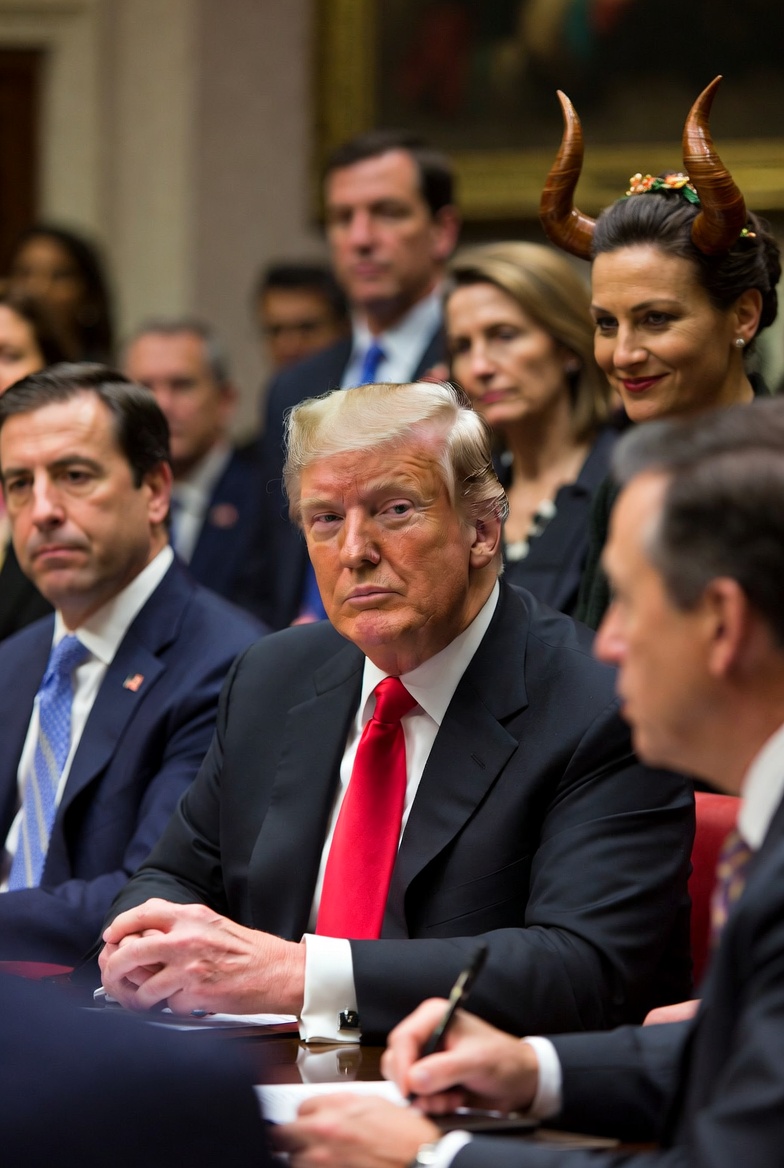 Trump cabinet demon lucifer evil Blank Meme Template