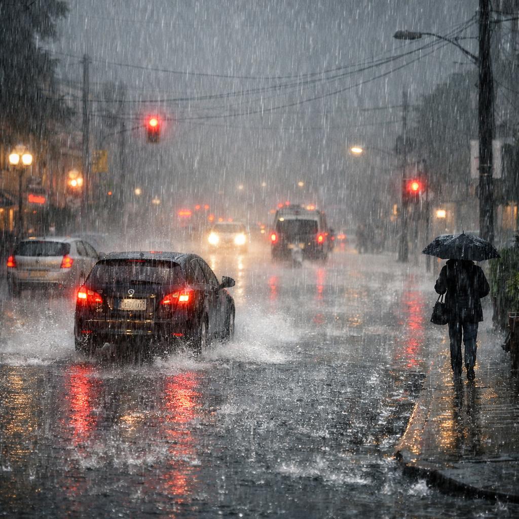 raining hard Blank Meme Template