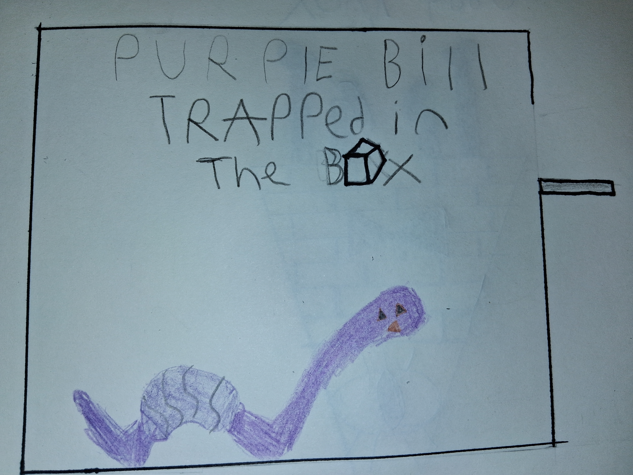 Purple bill. Blank Meme Template