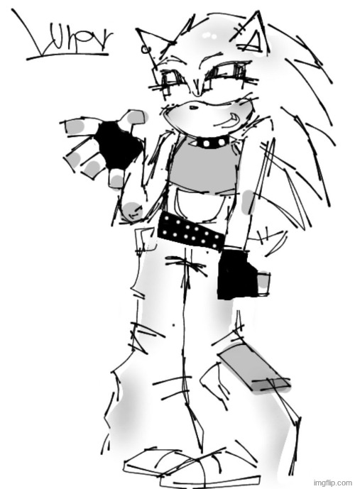 gothic sonic | image tagged in sonic the hedgehog,art | made w/ Imgflip meme maker