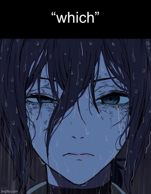 Reze | “which” | image tagged in reze | made w/ Imgflip meme maker