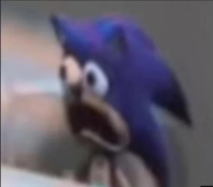 Horrified Sackboy sonic Blank Meme Template