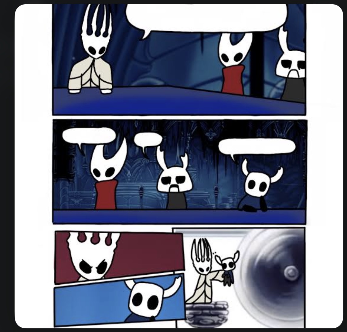 Hollow knight meeting Blank Meme Template