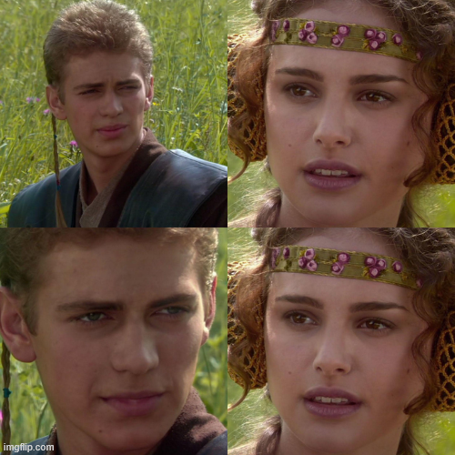 Anakin Padme double worried Blank Meme Template