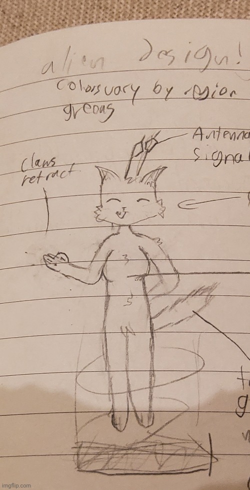 generic ahh gnarpcat alien design, ask question abt it | made w/ Imgflip meme maker