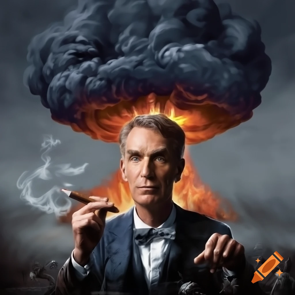 Bill Nye smoking Blank Meme Template