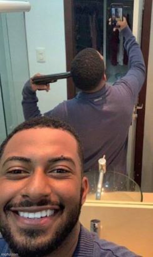 Mirror suicide | image tagged in mirror suicide | made w/ Imgflip meme maker