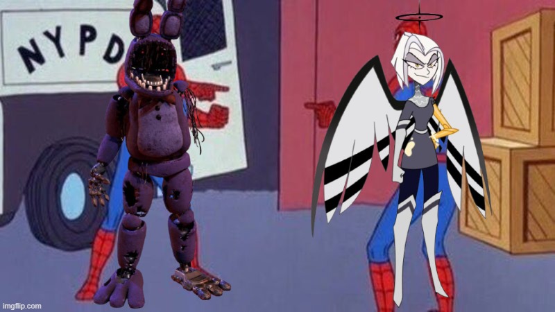 spiderman pointing at spiderman | made w/ Imgflip meme maker