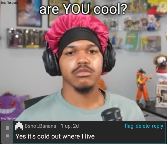 I'm a bit cold rn | image tagged in comments,are you cool,msmg | made w/ Imgflip meme maker