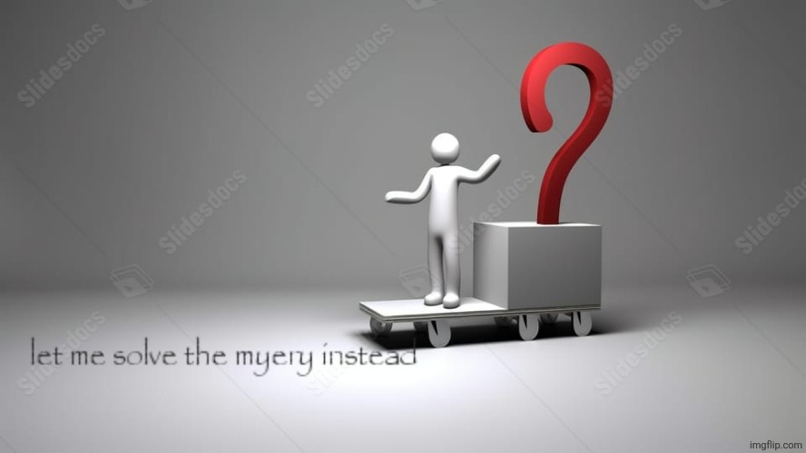 Let me solve the myery instead | image tagged in let me solve the myery instead | made w/ Imgflip meme maker