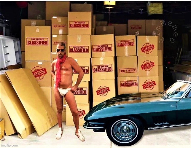 Hunter Biden with classified boxes in garage | image tagged in hunter biden with classified boxes in garage | made w/ Imgflip meme maker