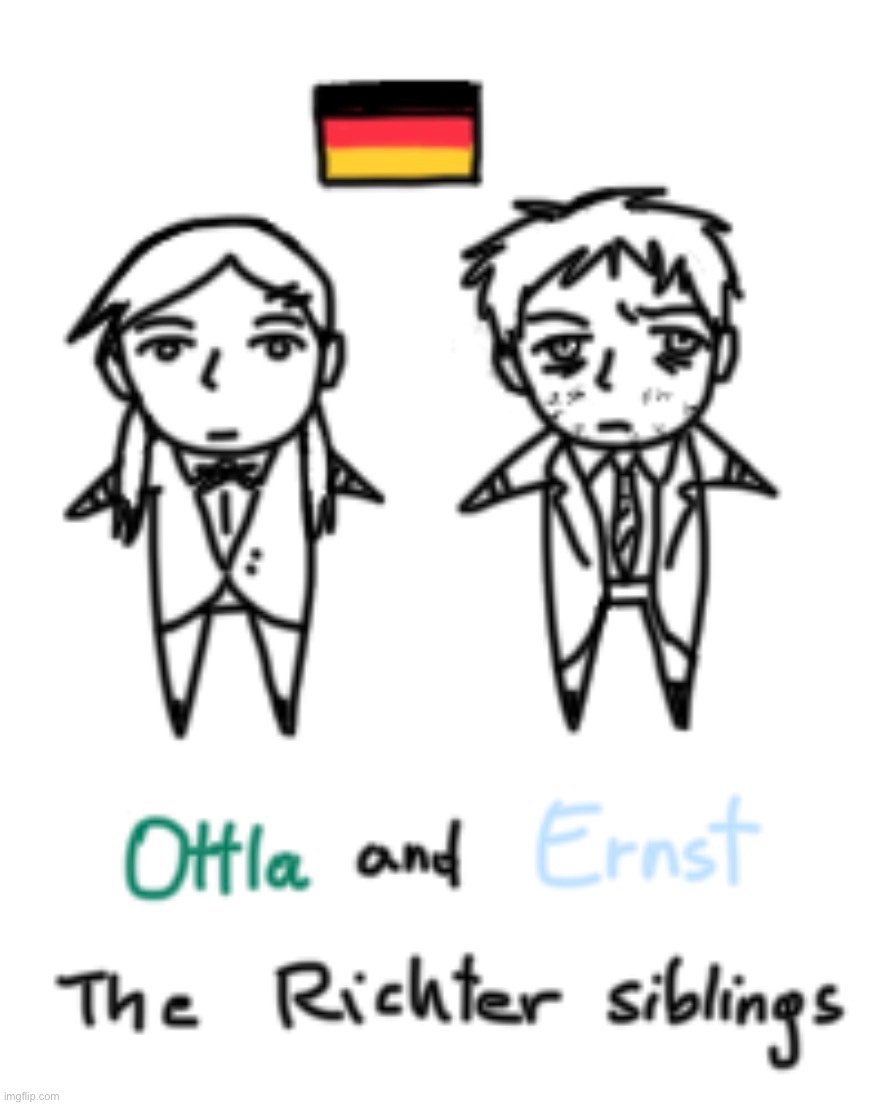 Go my german children | image tagged in oc,oc art,drawing | made w/ Imgflip meme maker