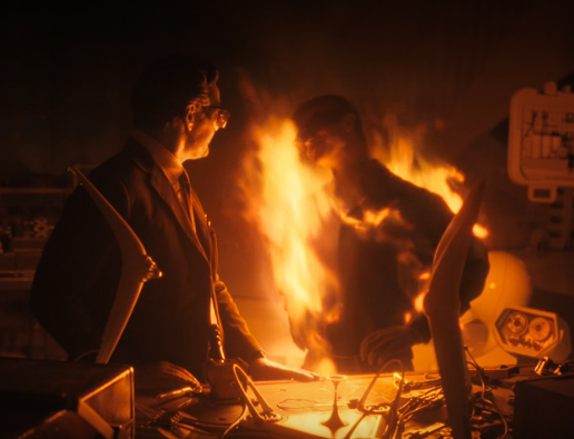 Johnny Storm on Fire Blank Meme Template