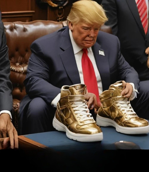 Trump's ankles make these shoes fit perfectly Blank Meme Template