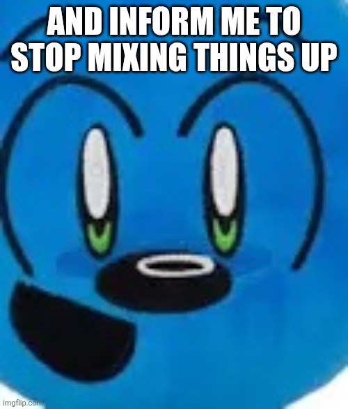 Riggy face | AND INFORM ME TO STOP MIXING THINGS UP | image tagged in riggy face | made w/ Imgflip meme maker
