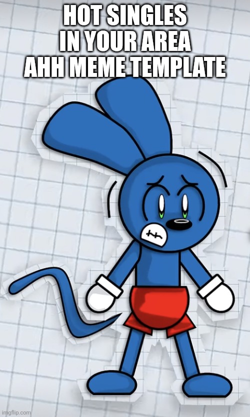 Scared Riggy | HOT SINGLES IN YOUR AREA AHH MEME TEMPLATE | image tagged in scared riggy | made w/ Imgflip meme maker
