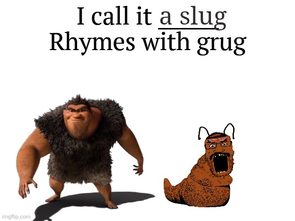 I call it a slug | a slug | image tagged in i call it _____,slug,grug | made w/ Imgflip meme maker
