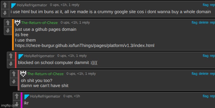 look at what school site blockers have stolen from us (also subtle plug) | made w/ Imgflip meme maker