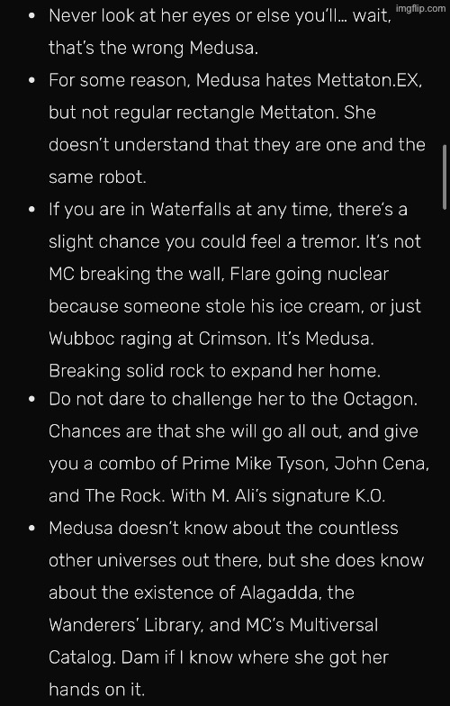 Lore drop(?) about Medusa. So meta | made w/ Imgflip meme maker