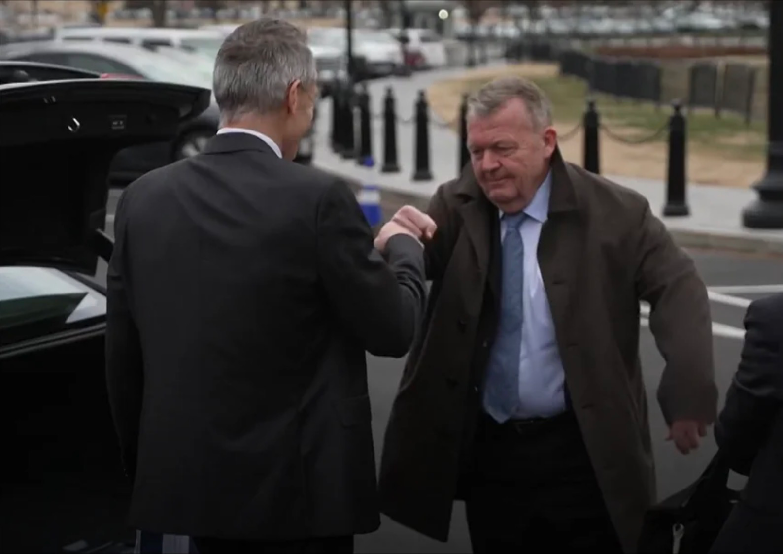 Lars Løkke Fistbump Blank Meme Template