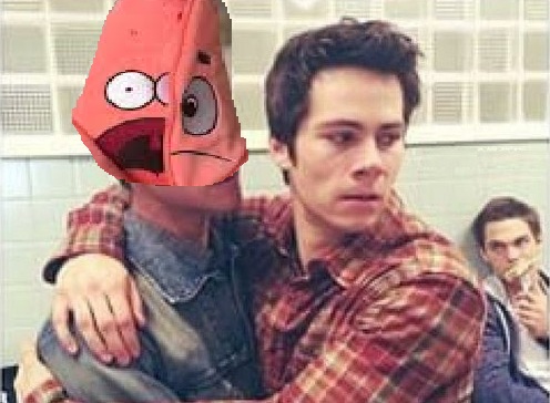 Bipolar Patrick star and Stiles Blank Meme Template