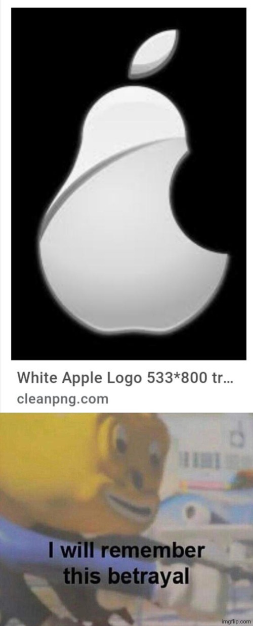 Pear | image tagged in i will remember this betrayal,apple,pear,logo,you had one job,memes | made w/ Imgflip meme maker