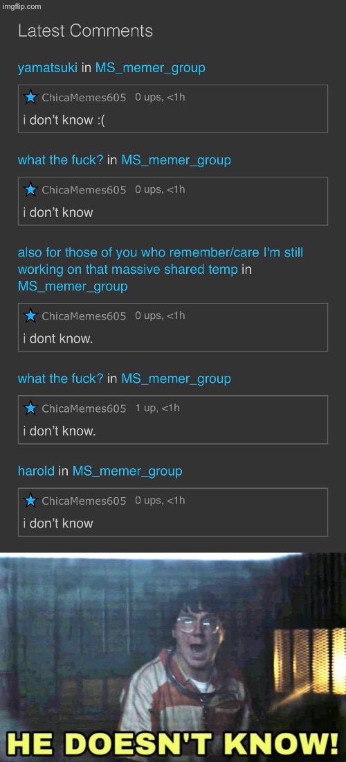 image tagged in he doesn t know | made w/ Imgflip meme maker