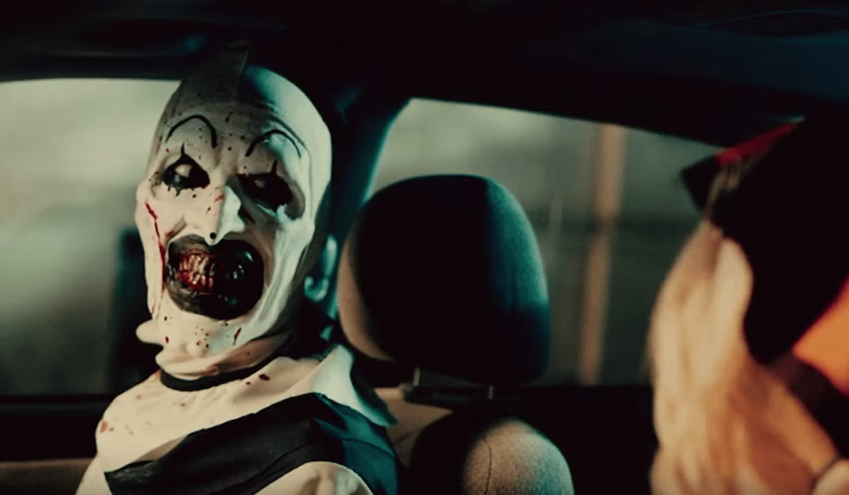 Art the Clown in Car Blank Meme Template