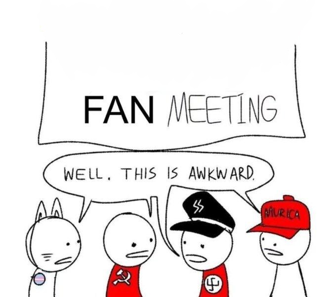 Well this is awkward fan meeting Blank Meme Template