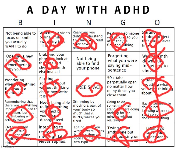 Ummmmmmmmmmm guys? | image tagged in another adhd bingo,adhd,relatable,images,hmmmmmmm | made w/ Imgflip meme maker