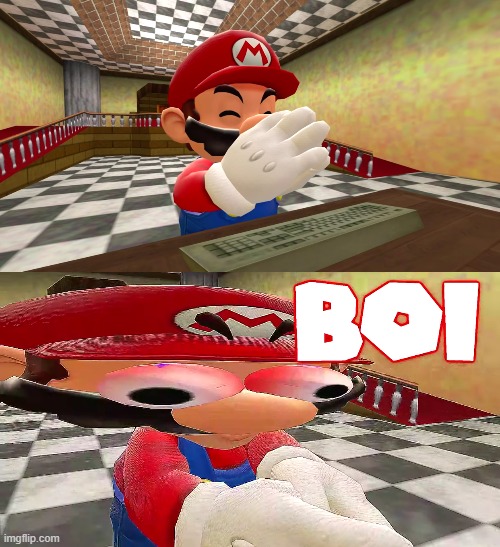 SMG4 Mario B O I | image tagged in smg4 mario b o i | made w/ Imgflip meme maker