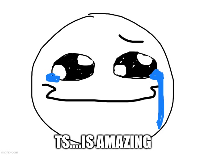 tears of joy | TS....IS AMAZING | image tagged in tears of joy | made w/ Imgflip meme maker