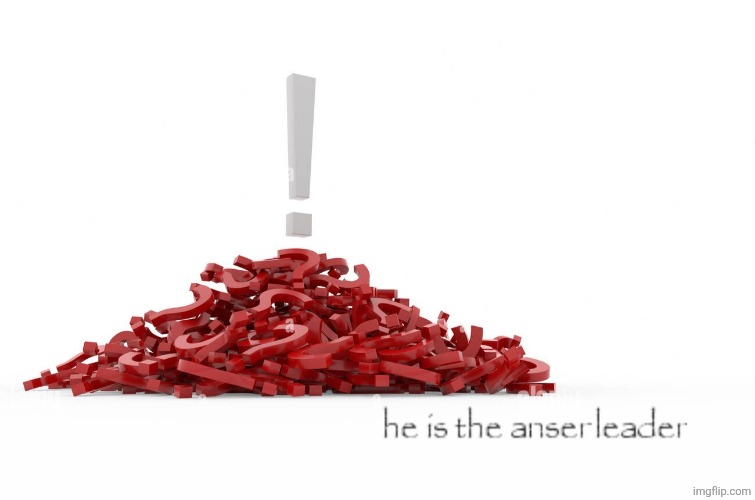 He is the anser leader | image tagged in he is the anser leader | made w/ Imgflip meme maker