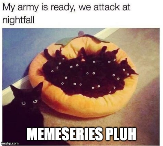 https://imgflip.com/i/ahbt0l | MEMESERIES PLUH | image tagged in grimnemo's army | made w/ Imgflip meme maker