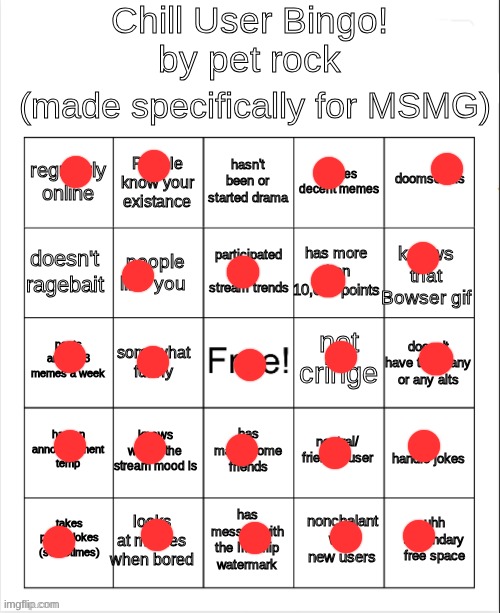 those 2 fuckass spaces | image tagged in chill bingo by your local petrock | made w/ Imgflip meme maker