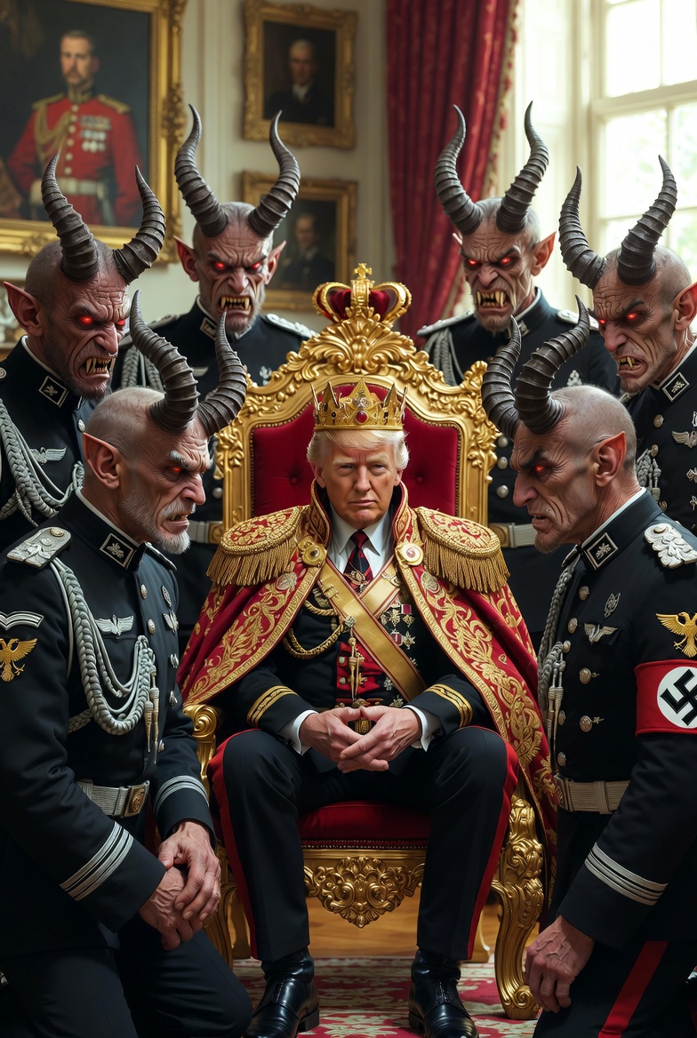 King Trump Demons Nazis Evil ICE republicans Blank Meme Template