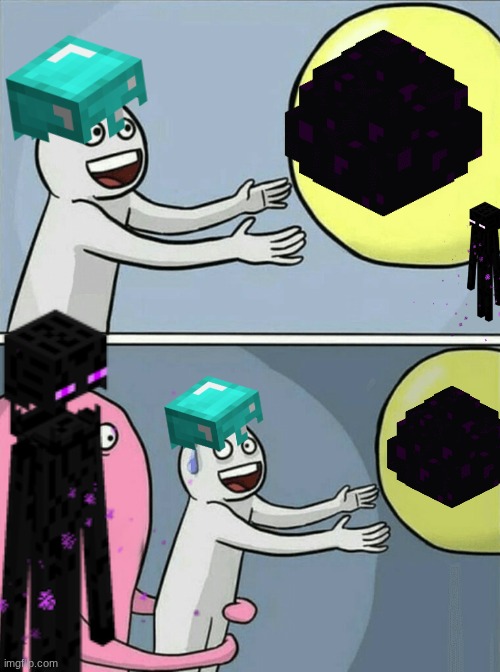 uh oh | image tagged in memes,minecraft,enderman | made w/ Imgflip meme maker