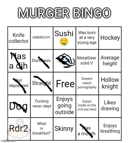 Murger bingo | image tagged in murger bingo | made w/ Imgflip meme maker