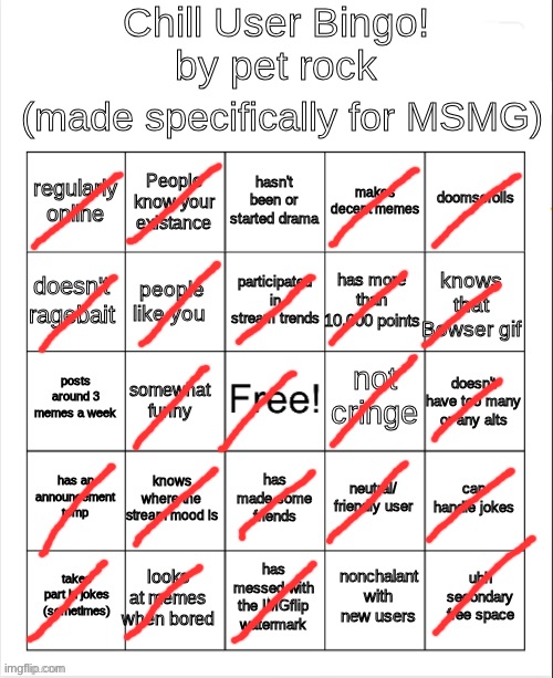 I  just doing anything atp | image tagged in chill bingo by your local petrock | made w/ Imgflip meme maker