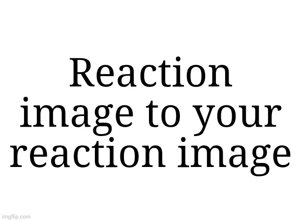 Reaction image to your reaction image | made w/ Imgflip meme maker