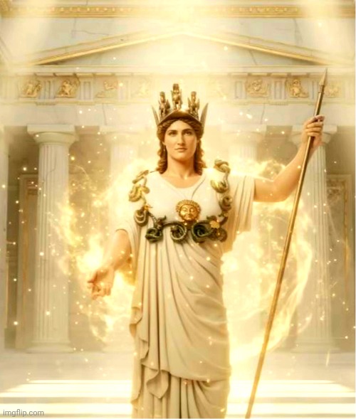 Athena (100% mythologicly accurate) | image tagged in athena | made w/ Imgflip meme maker