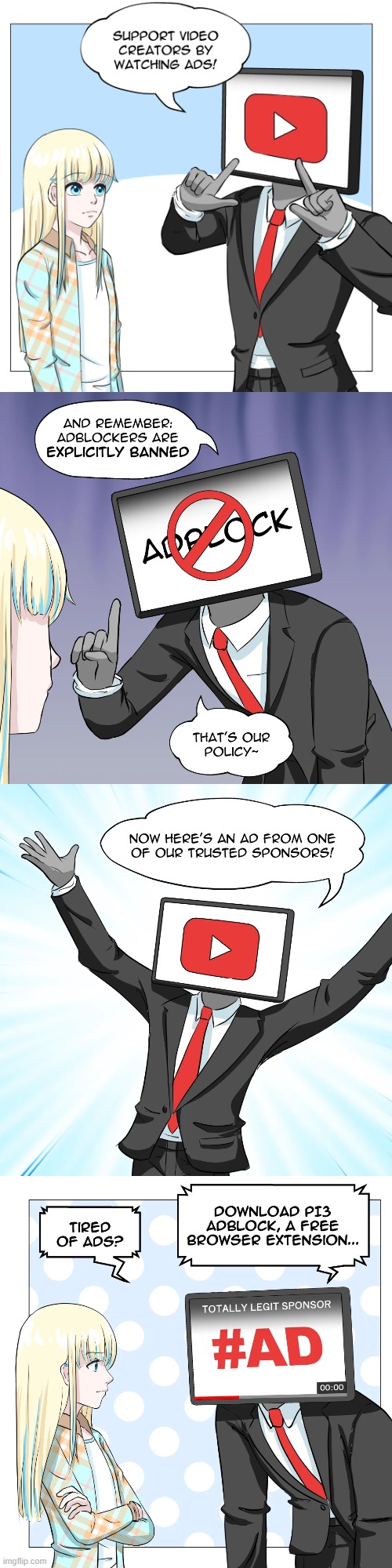 image tagged in youtube,ads,adblock,youtube ads,adblocker,lol | made w/ Imgflip meme maker