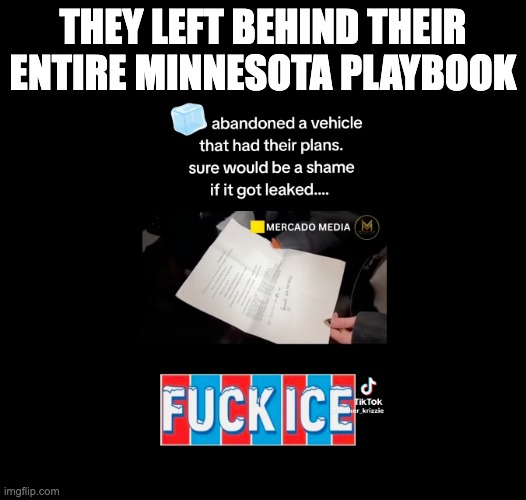 THEY LEFT BEHIND THEIR ENTIRE MINNESOTA PLAYBOOK | made w/ Imgflip meme maker