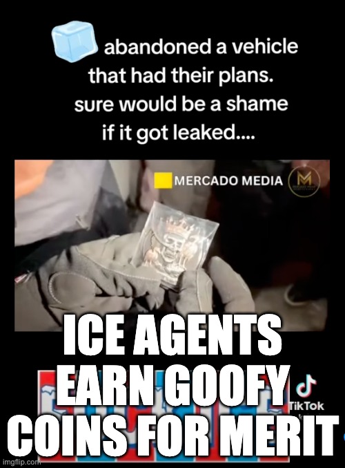 ICE AGENTS EARN GOOFY COINS FOR MERIT | made w/ Imgflip meme maker