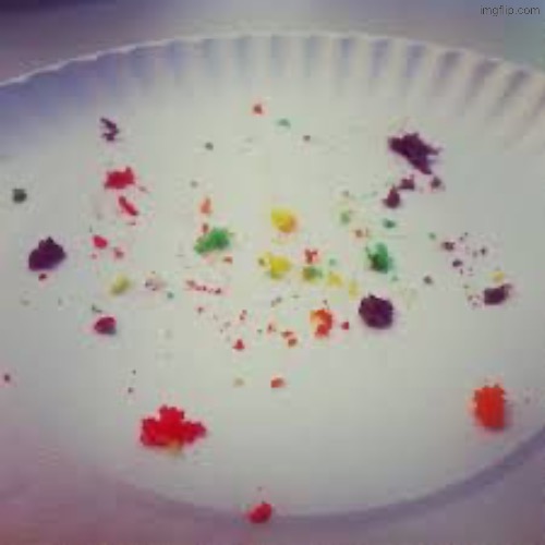 cake crumbs | image tagged in cake crumbs | made w/ Imgflip meme maker
