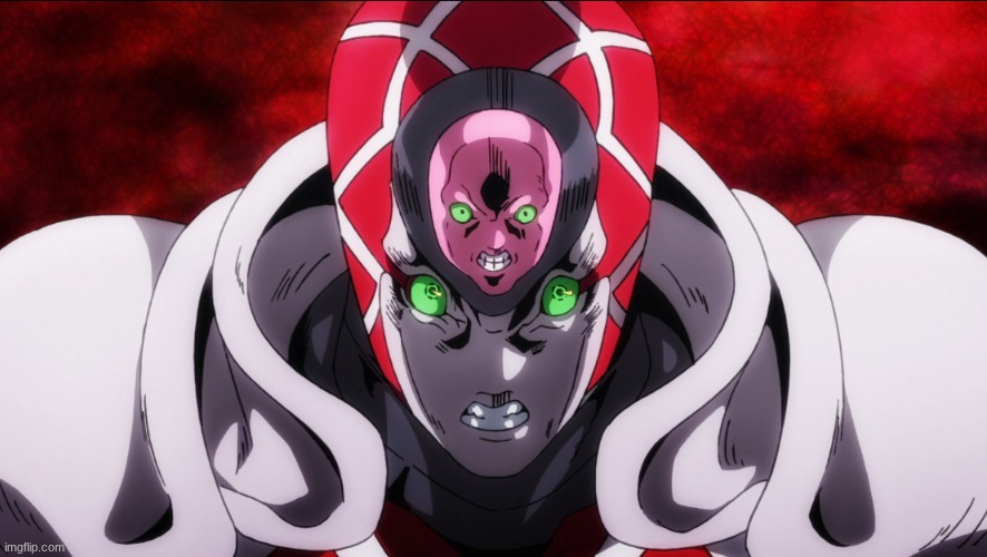 give me your anime/magna hot takes and king crimson here will judge it. | image tagged in jojo's bizarre adventure king crimson 2 | made w/ Imgflip meme maker