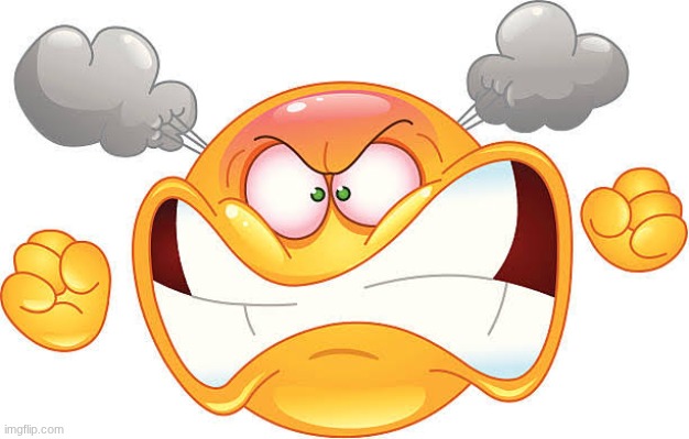 Cartoon Angry Emoji | image tagged in cartoon angry emoji | made w/ Imgflip meme maker