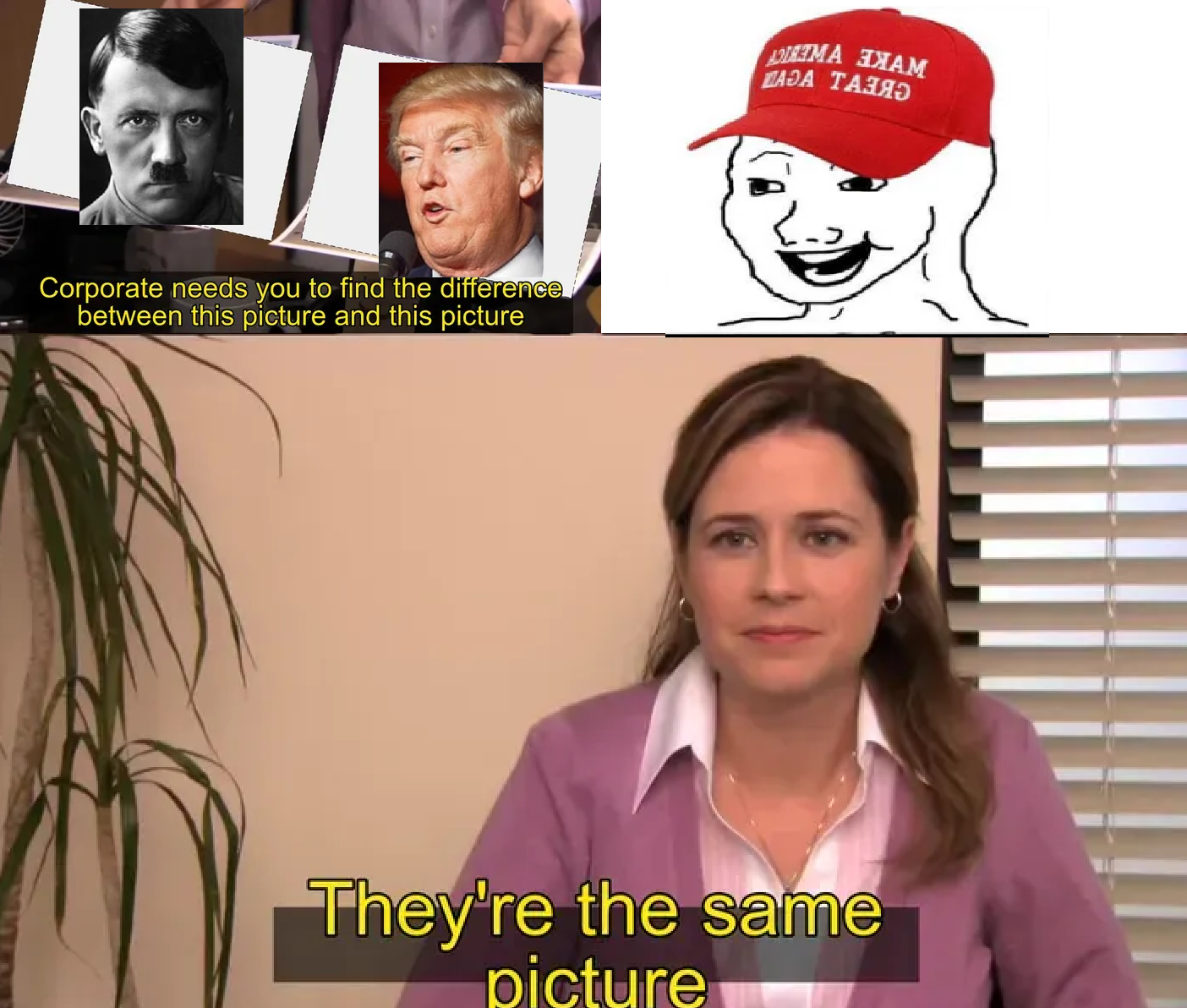 Same picture Trump x Hitler Blank Meme Template