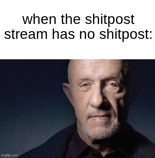 shitpost | when the shitpost stream has no shitpost: | image tagged in kid named | made w/ Imgflip meme maker