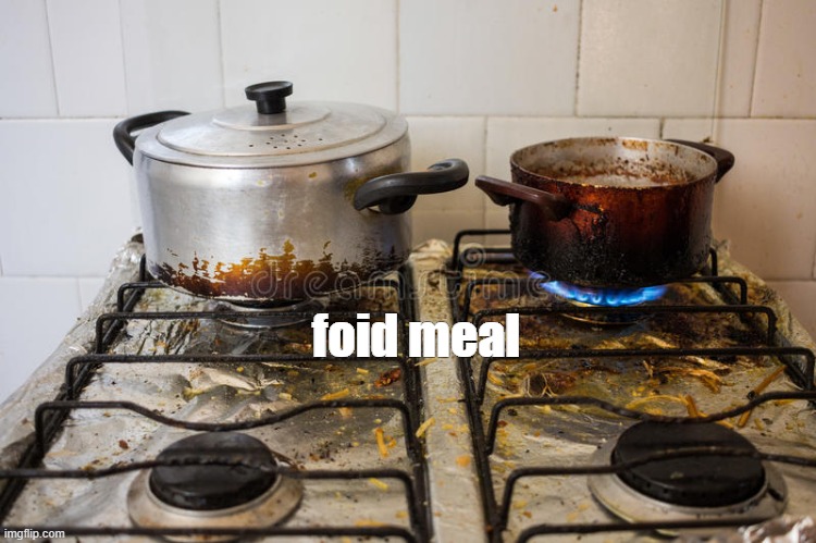 Meal on dirty stove | foid meal | image tagged in meal on dirty stove | made w/ Imgflip meme maker